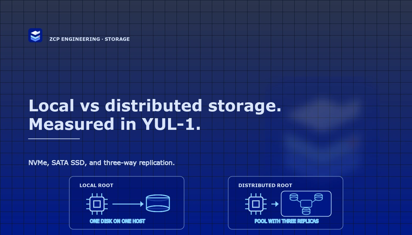 ZCP engineering cover for local and shared replicated root-storage results in YUL-1