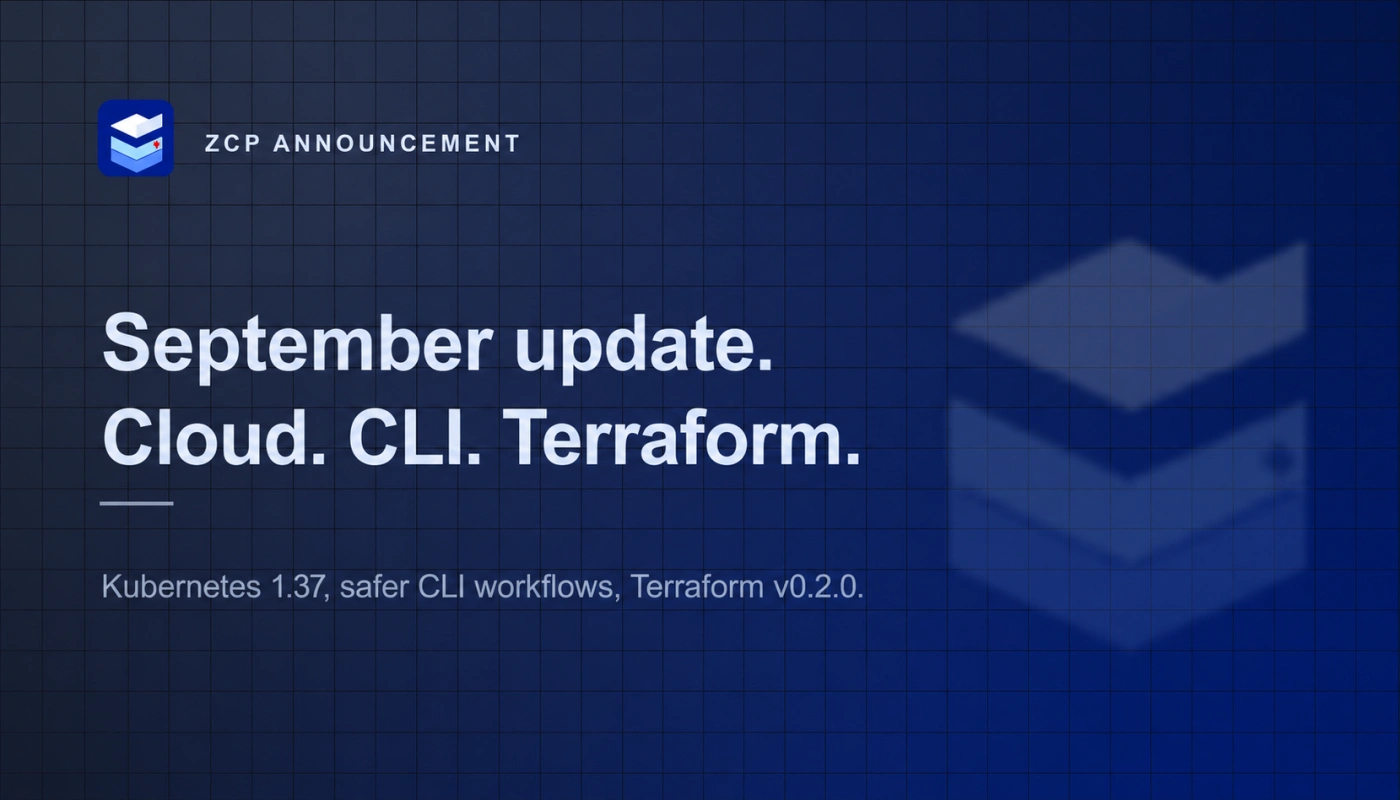September update. Kubernetes 1.37, CLI improvements, and Terraform v0.2.0.